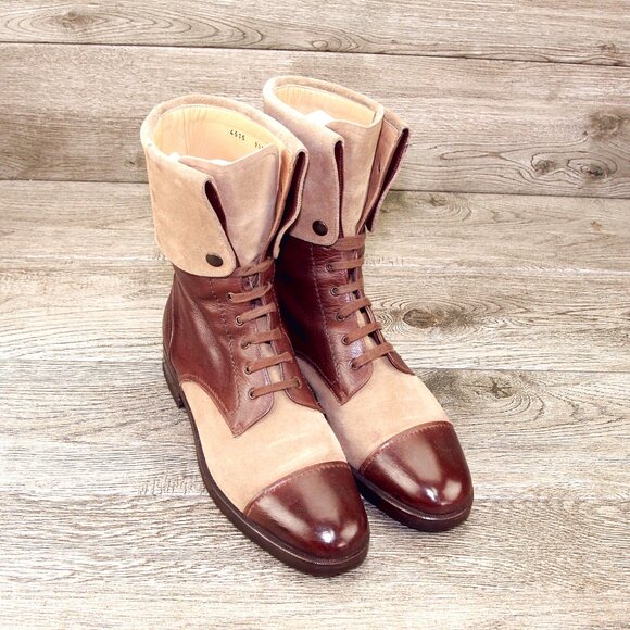 $ 1095 Neiman Marcus GRAVATI Women's 9.5 M Boot 4515 Calf/ Suede * add $15 Trees - Picture 1 of 16